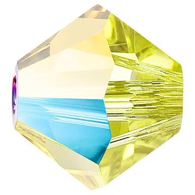 Preciosa Beads Bicone Citrine Glitter - Bluestreak Crystals