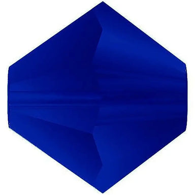 Preciosa Beads Bicone Cobalt Blue Matte - Bluestreak Crystals
