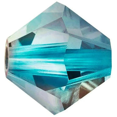 Preciosa Beads Bicone Crystal Bermuda Blue - Bluestreak Crystals