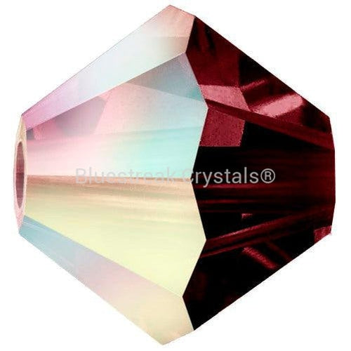 Preciosa Beads Bicone Garnet AB-Preciosa Beads-4mm - Pack of 100-Bluestreak Crystals