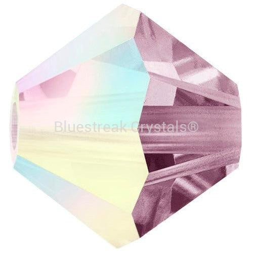 Preciosa Beads Bicone Light Amethyst AB-Preciosa Beads-3mm - Pack of 100-Bluestreak Crystals