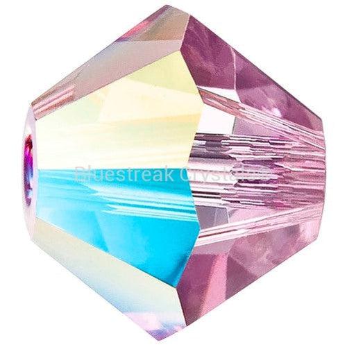 Preciosa Beads Bicone Light Amethyst Glitter-Preciosa Beads-3mm - Pack of 100-Bluestreak Crystals