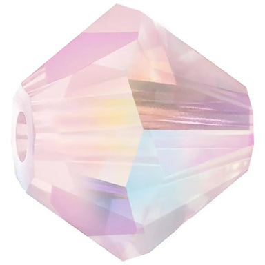 Preciosa Beads Bicone Light Rose AB - Bluestreak Crystals