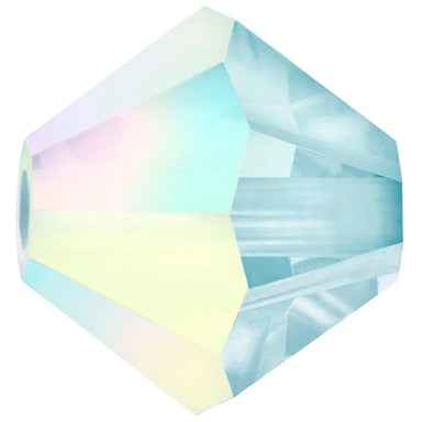 Preciosa Beads Bicone Light Sapphire Opal AB - Bluestreak Crystals