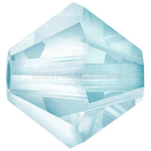 Preciosa Beads Bicone Light Sapphire Opal-Preciosa Beads-4mm - Pack of 100-Bluestreak Crystals