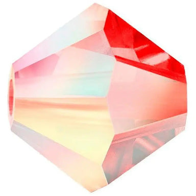 Preciosa Beads Bicone Light Siam AB 2X - Bluestreak Crystals