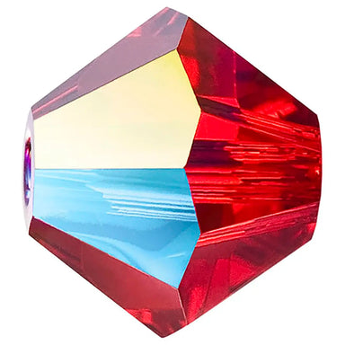 Preciosa Beads Bicone Light Siam Glitter - Bluestreak Crystals