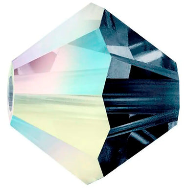 Preciosa Beads Bicone Montana AB - Bluestreak Crystals