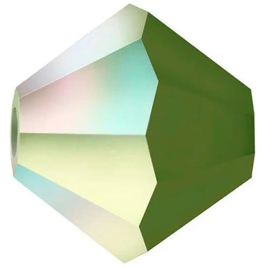 Preciosa Beads Bicone Olivine Matte AB - Bluestreak Crystals