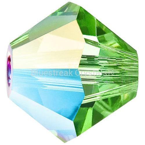 Preciosa Beads Bicone Peridot Glitter-Preciosa Beads-3mm - Pack of 100-Bluestreak Crystals