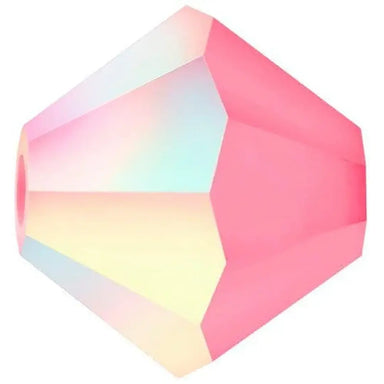 Preciosa Beads Bicone Rose Matte AB - Bluestreak Crystals