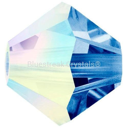 Preciosa Beads Bicone Sapphire AB-Preciosa Beads-3mm - Pack of 100-Bluestreak Crystals