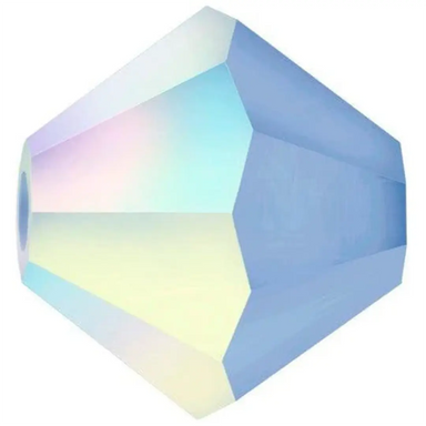 Preciosa Beads Bicone Sapphire Matte AB - Bluestreak Crystals