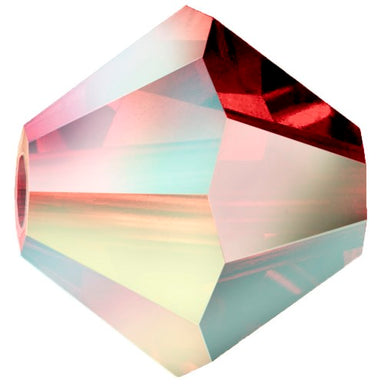 Preciosa Beads Bicone Siam AB 2X - Bluestreak Crystals