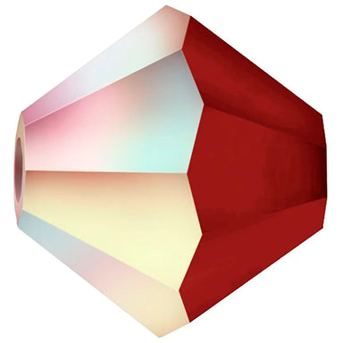 Preciosa Beads Bicone Siam Matte AB - Bluestreak Crystals