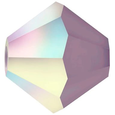 Preciosa Beads Bicone Tanzanite Matte AB - Bluestreak Crystals