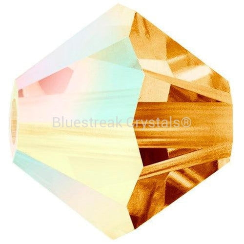 Preciosa Beads Bicone Topaz AB-Preciosa Beads-3mm - Pack of 100-Bluestreak Crystals