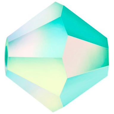 Preciosa Beads Bicone Turquoise AB 2X - Bluestreak Crystals