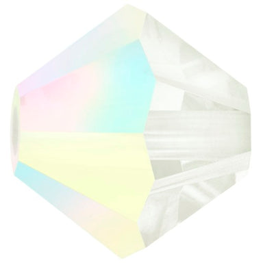Preciosa Beads Bicone White Opal AB - Bluestreak Crystals