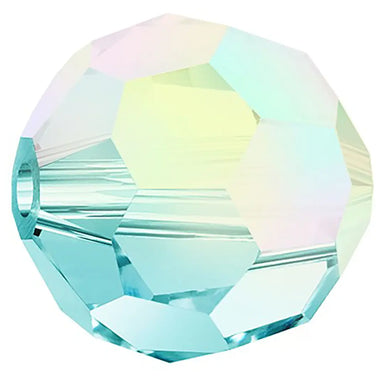 Preciosa Beads Round Aqua Bohemica AB - Bluestreak Crystals