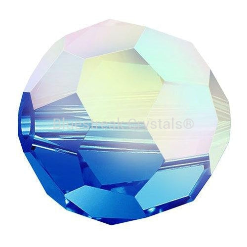Preciosa Beads Round Capri Blue AB-Preciosa Beads-4mm - Pack of 25-Bluestreak Crystals