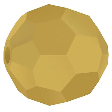 Preciosa Beads Round Crystal Aurum Fully Coated - Bluestreak Crystals