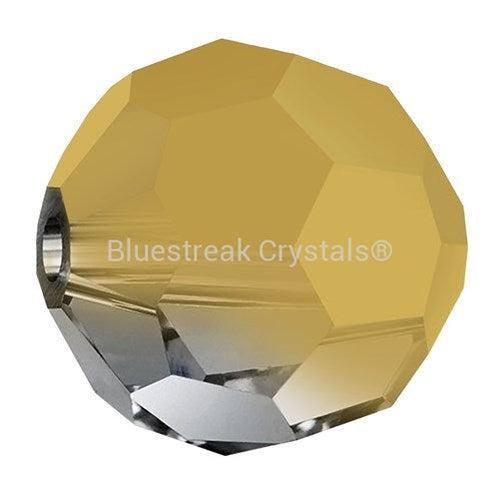 Preciosa Beads Round Crystal Aurum Half Coated-Preciosa Beads-3mm - Pack of 25-Bluestreak Crystals