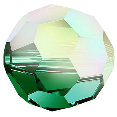 Preciosa Beads Round Emerald AB - Bluestreak Crystals