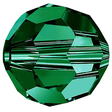 Preciosa Beads Round Emerald - Bluestreak Crystals