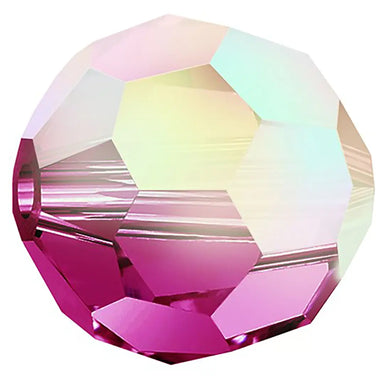 Preciosa Beads Round Fuchsia AB - Bluestreak Crystals