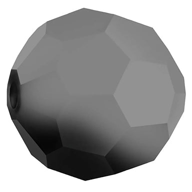 Preciosa Beads Round Jet Hematite Half Coated - Bluestreak Crystals