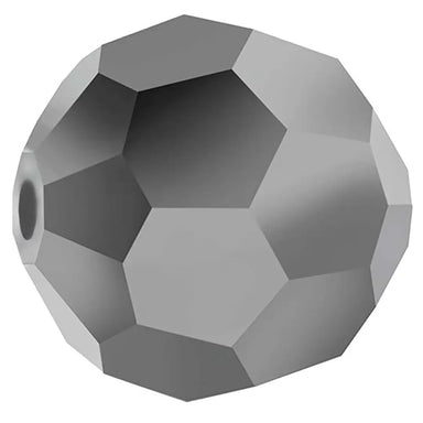 Preciosa Beads Round Jet Light Hematite - Bluestreak Crystals