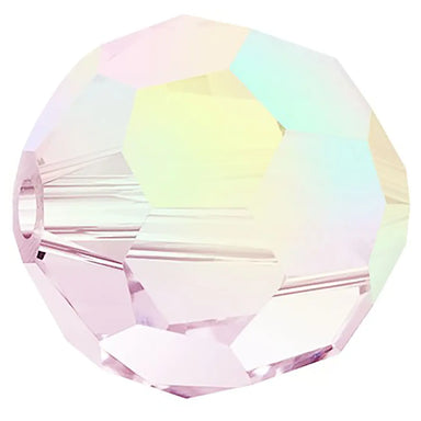 Preciosa Beads Round Light Rose AB - Bluestreak Crystals