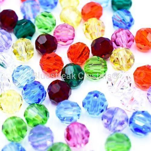 Preciosa Beads Round Mix Rainbow-Preciosa Beads-4mm - Pack of 20-Bluestreak Crystals