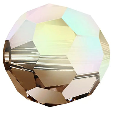 Preciosa Beads Round Smoked Topaz AB - Bluestreak Crystals
