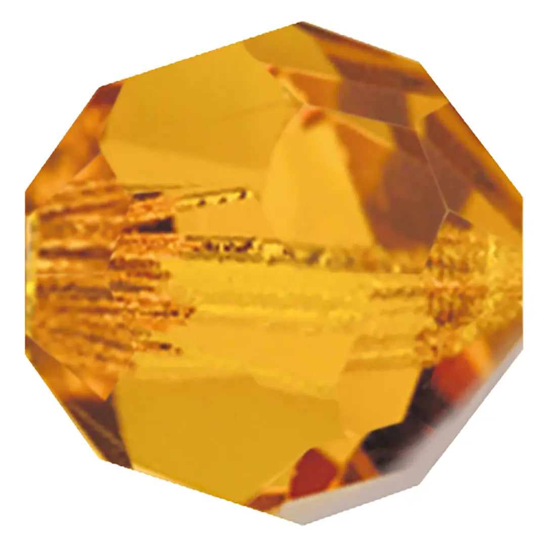 Preciosa Beads Round Topaz - Bluestreak Crystals