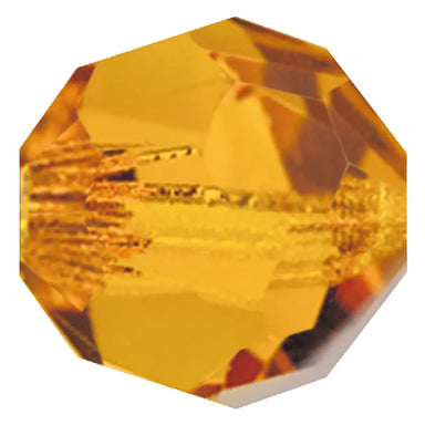 Preciosa Beads Round Topaz - Bluestreak Crystals