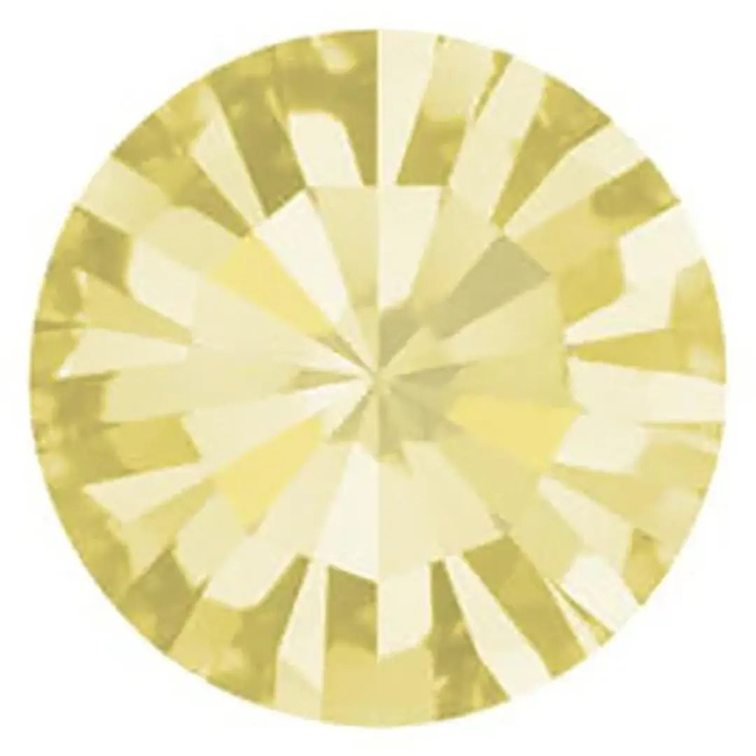 Preciosa Chatons Pure Round Stones Jonquil UNFOILED - Bluestreak Crystals