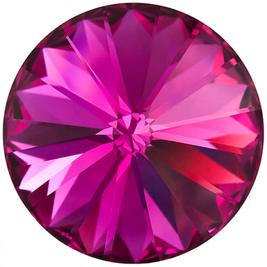 Preciosa Chatons Rivoli Round Stones Fuchsia - Bluestreak Crystals