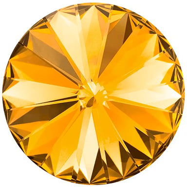 Preciosa Chatons Rivoli Round Stones Topaz - Bluestreak Crystals