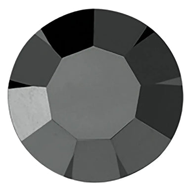Preciosa Chatons Round Stones Jet Hematite UNFOILED - Bluestreak Crystals
