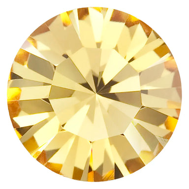 Preciosa Chatons Round Stones Light Topaz - Bluestreak Crystals