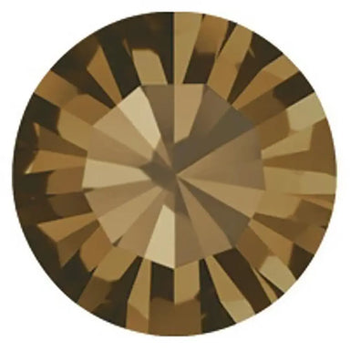 Preciosa Chatons Round Stones Smoked Topaz - Bluestreak Crystals