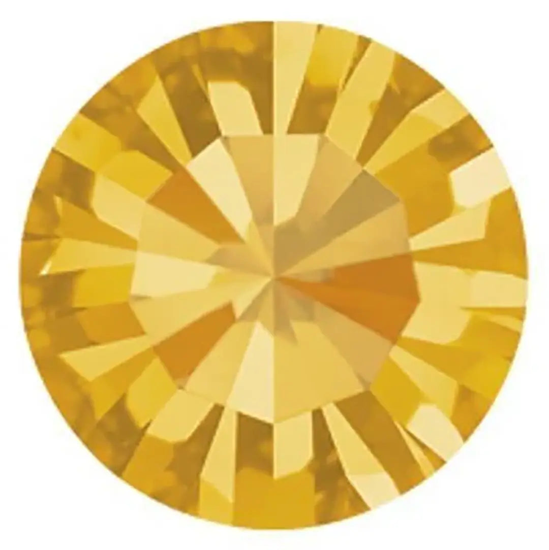 Preciosa Chatons Round Stones Topaz - Bluestreak Crystals