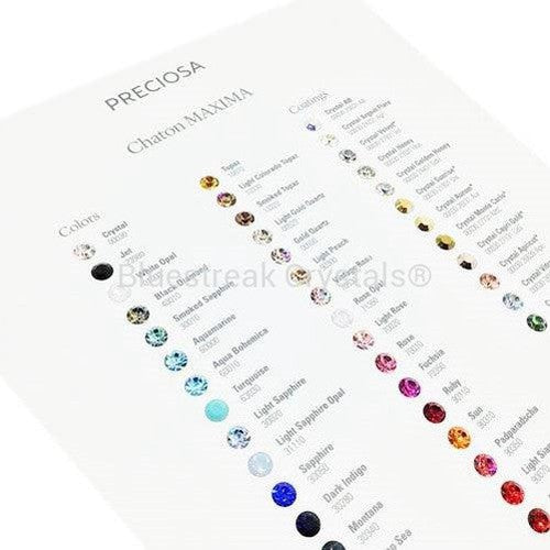 Preciosa Colour Chart & Stand Preciosa Chatons