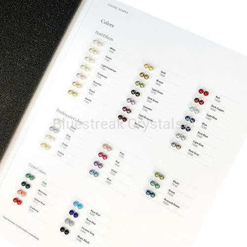 Preciosa Colour Chart of Preciosa Crystal Pearls-Preciosa Colour Charts-Bluestreak Crystals