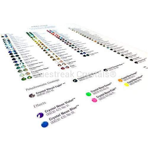 Crystal Colour Guide Preciosa Colour Chart & Stand | Preciosa Rhinestones
