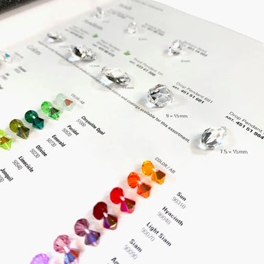 Preciosa Crystal Beads & Pendants Colour Chart - Bluestreak Crystals