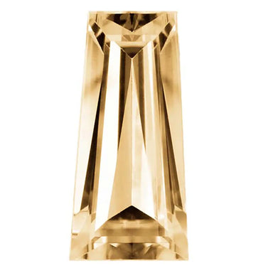 Preciosa Cubic Zirconia Baguette Tapered Cut Champagne - Bluestreak Crystals
