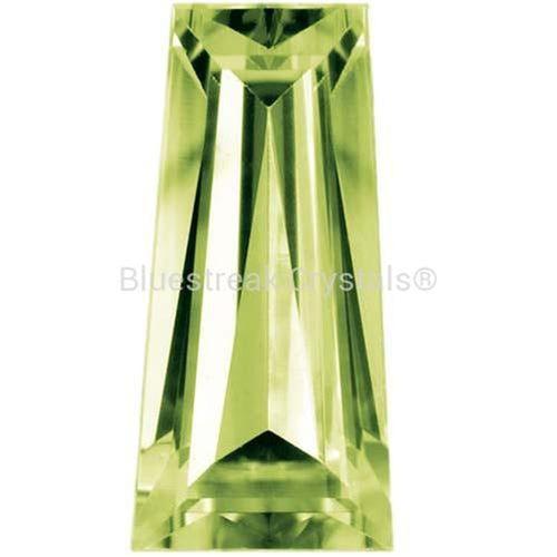 Preciosa Cubic Zirconia Baguette Tapered Cut Peridot-Preciosa Cubic Zirconia-2.00x1.50x1.00mm - Pack of 200 (Wholesale)-Bluestreak Crystals